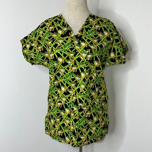 🔹 S.C.R.U.B.S. Frog Graphic Scrub Top